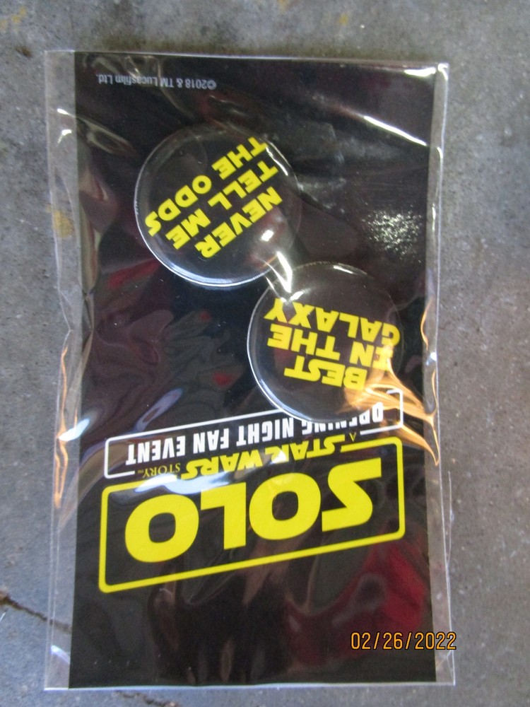 Star Wars 2018 SOLO Buttons