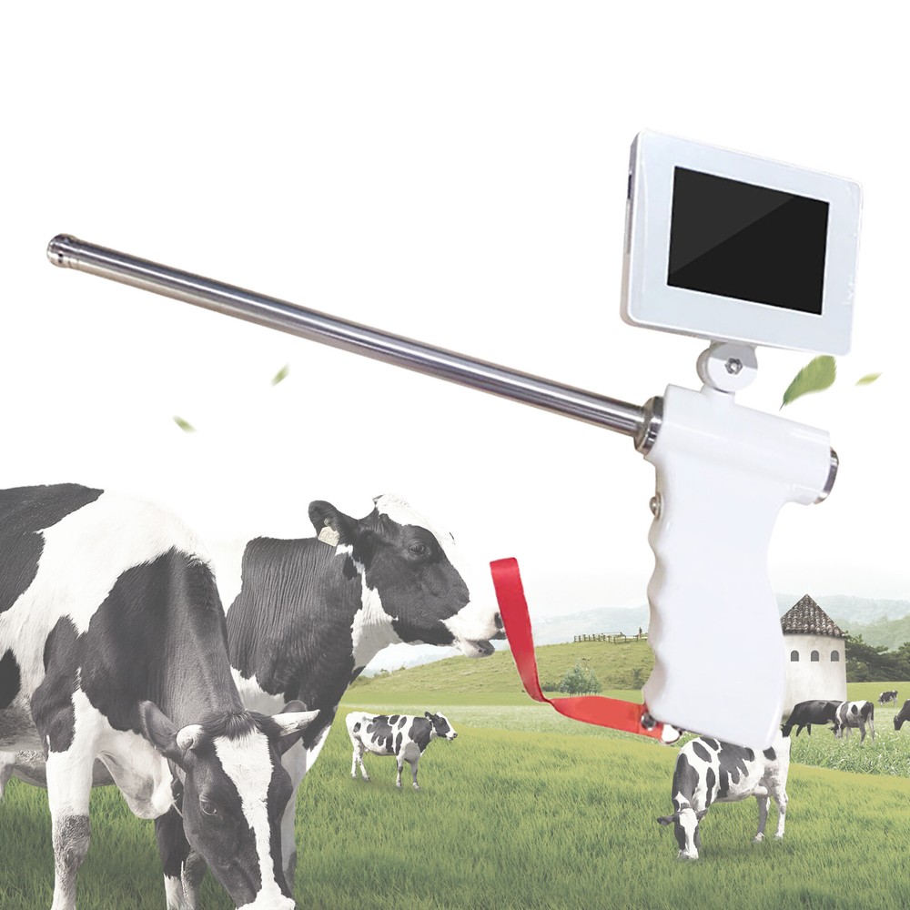 Insemination Kit & Adjustable HD Screen For Cows Cattle Visual Insemination Gun