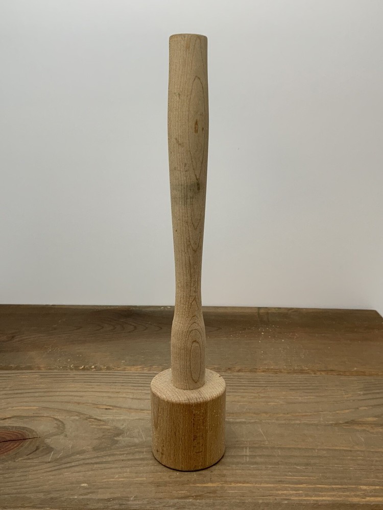 Vintage Solid Wood Pusher Mallet Long Handle 10.5” Excellent