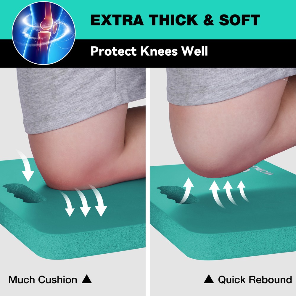 Extra Thick Kneeling Pad, Soft Foam Cushioning for Knee Robin's egg Blue