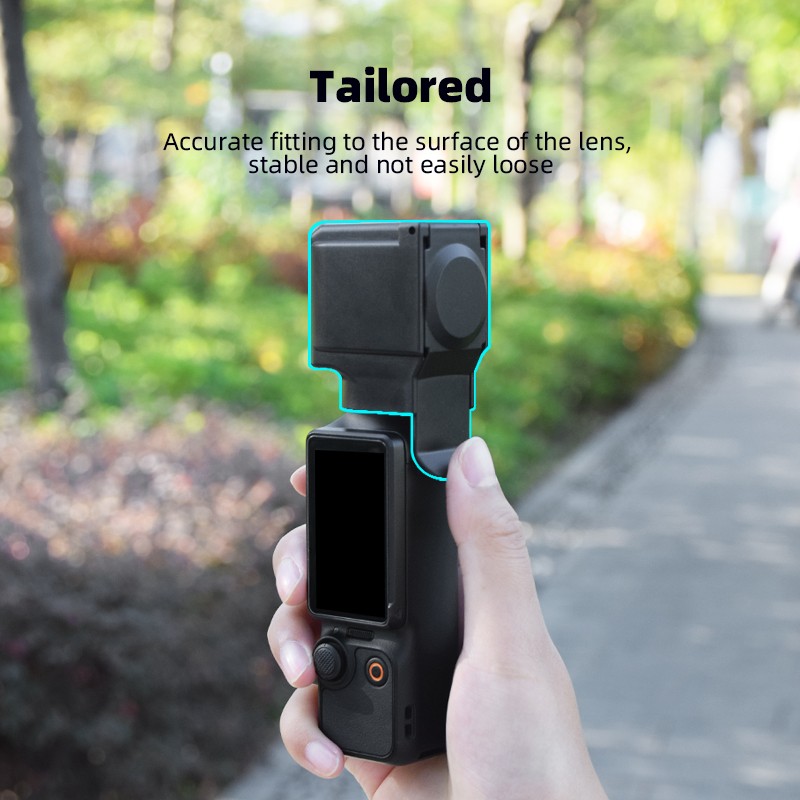 Black Lens Cap Protector for DJI Osmo Pocket 3 Camera Accessories Quick Release