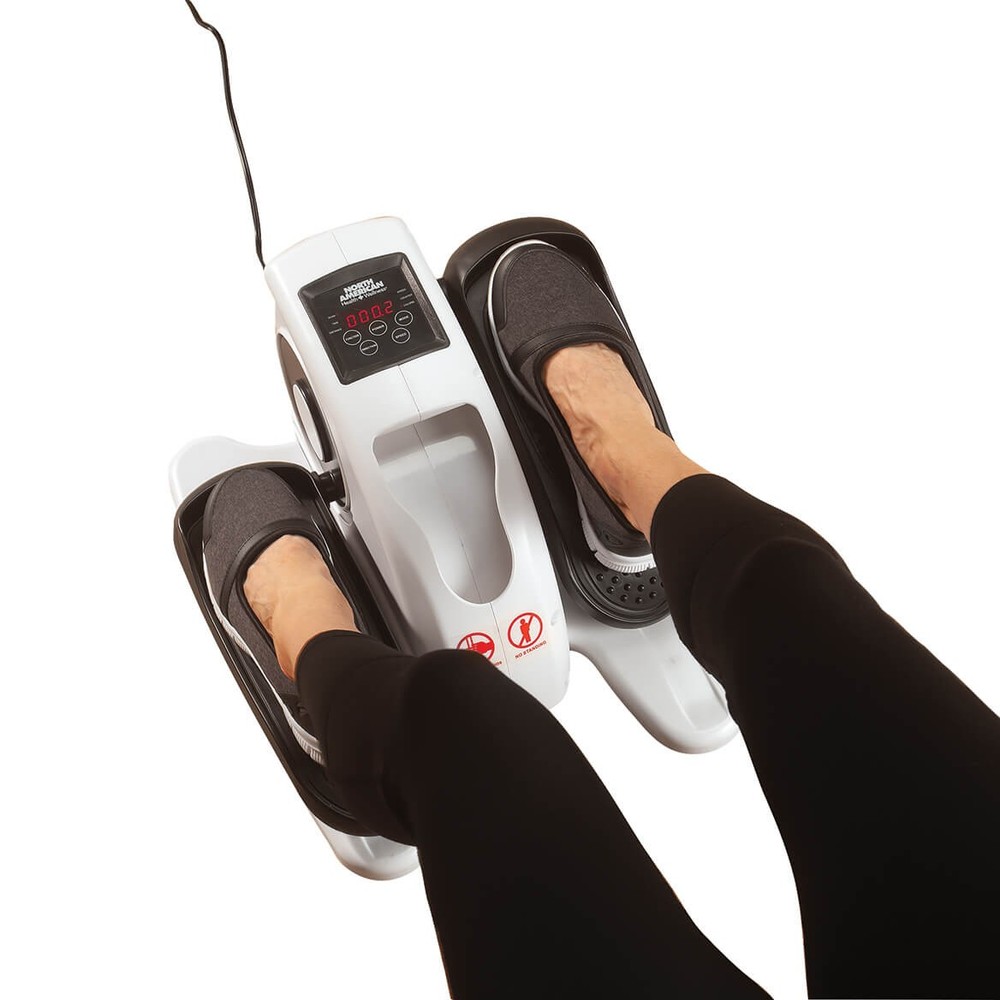 Under Desk Sitting Elliptical Exerciser XL – Compact Pedal Exerciser with Remote