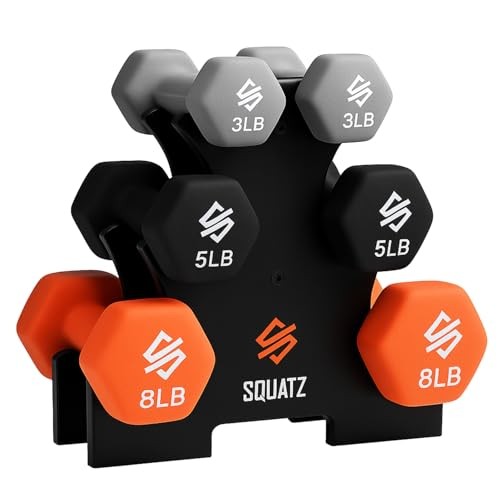 Dumbbell Weights Set with Stand Tricolor