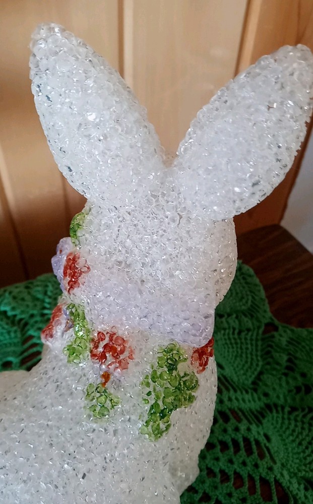 Easter Spring Bunny Rabbit Melted Plastic Ele Light Up Night Light 70in Cord