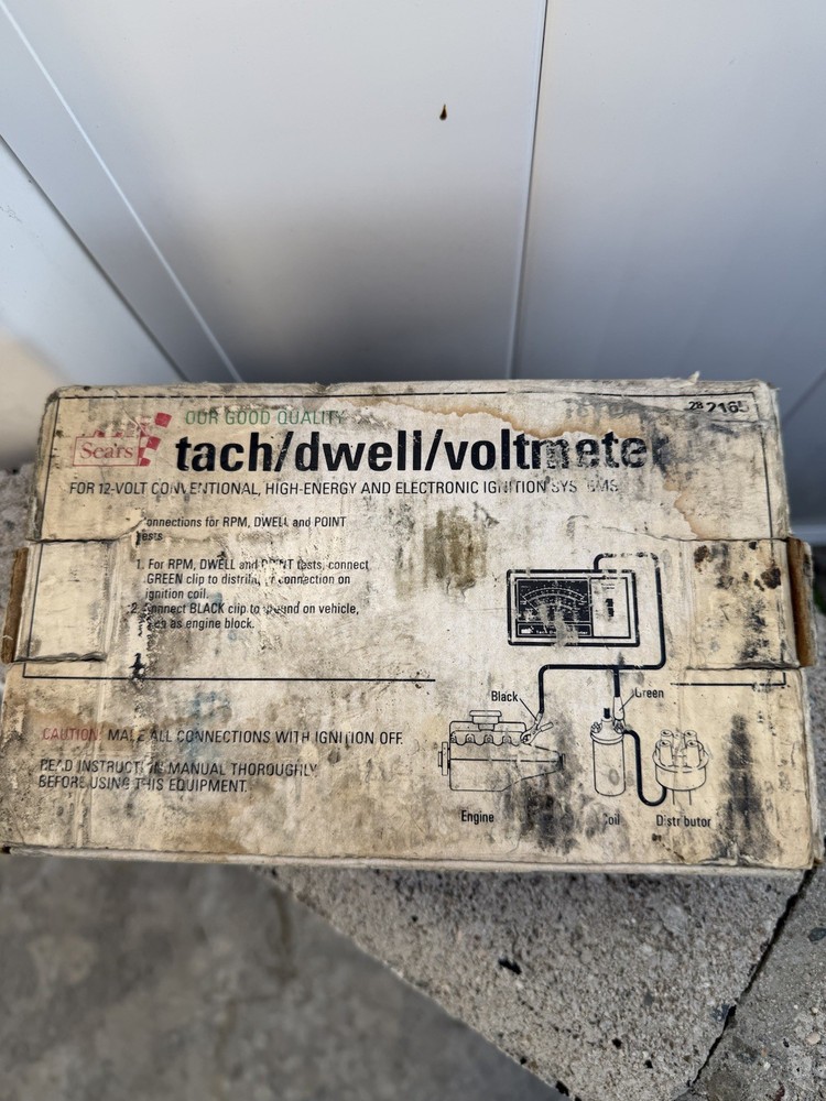 Sears Solid State Electronic Tach Dwell Voltmeter 161.216500 USA made untested