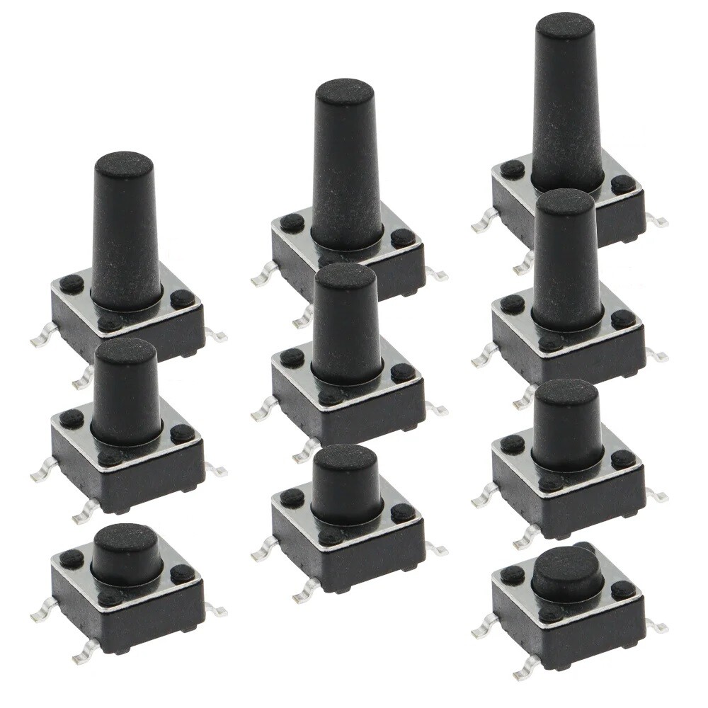 50x Tactile Reset Push Button Switch 4-Pin Momentary Micro Mini Tiny SMD 12V DC