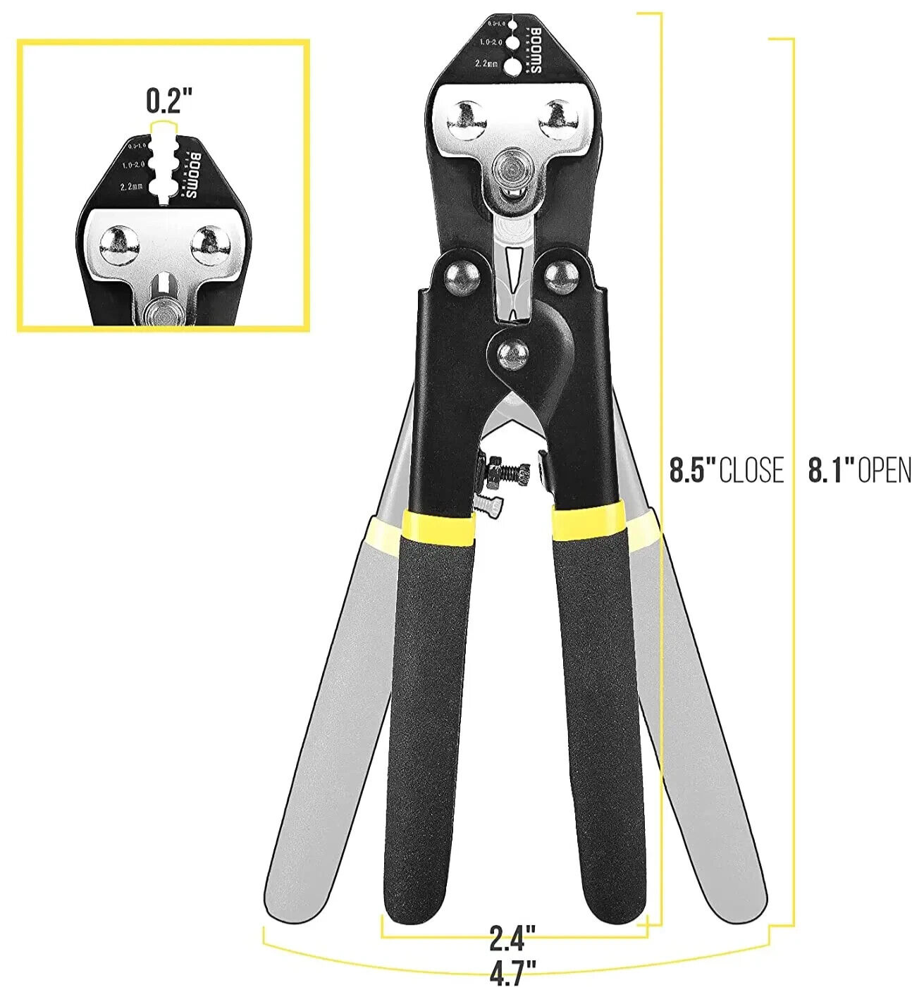 Fishing Crimper Pliers,Lure Rigging Tool,Fish Crimping Wire Mono Leader Line Rig