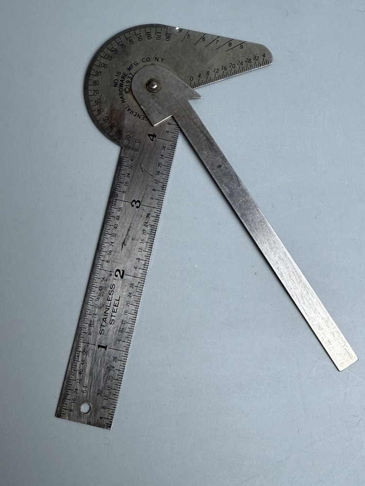 Protractor No16 General Hardware MFG Co NY c1937
