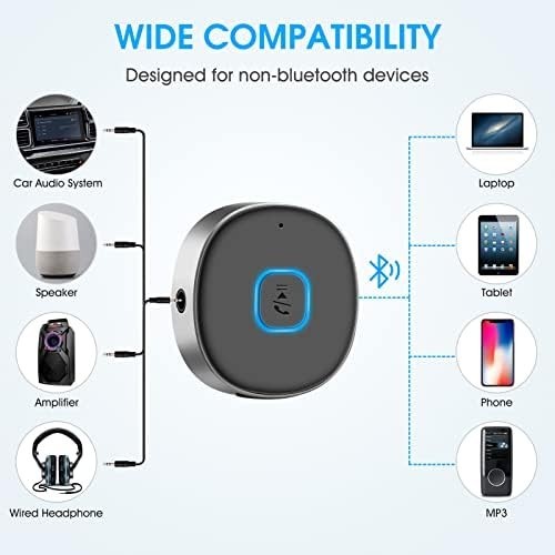 Bluetooth Receiver, Portable 3.5mm Aux Car Adapter, Bluetooth Wireless