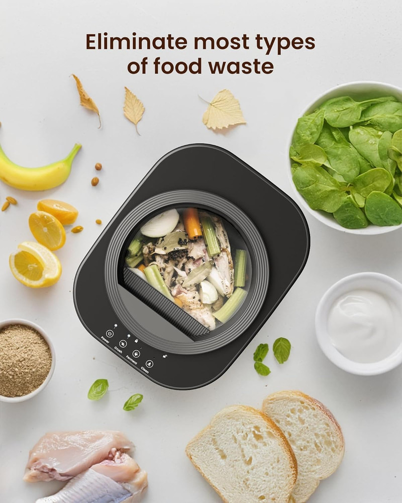 4L Electric Composter for Kitchen, Smart Countertop Compost Bin, Odorless | Low