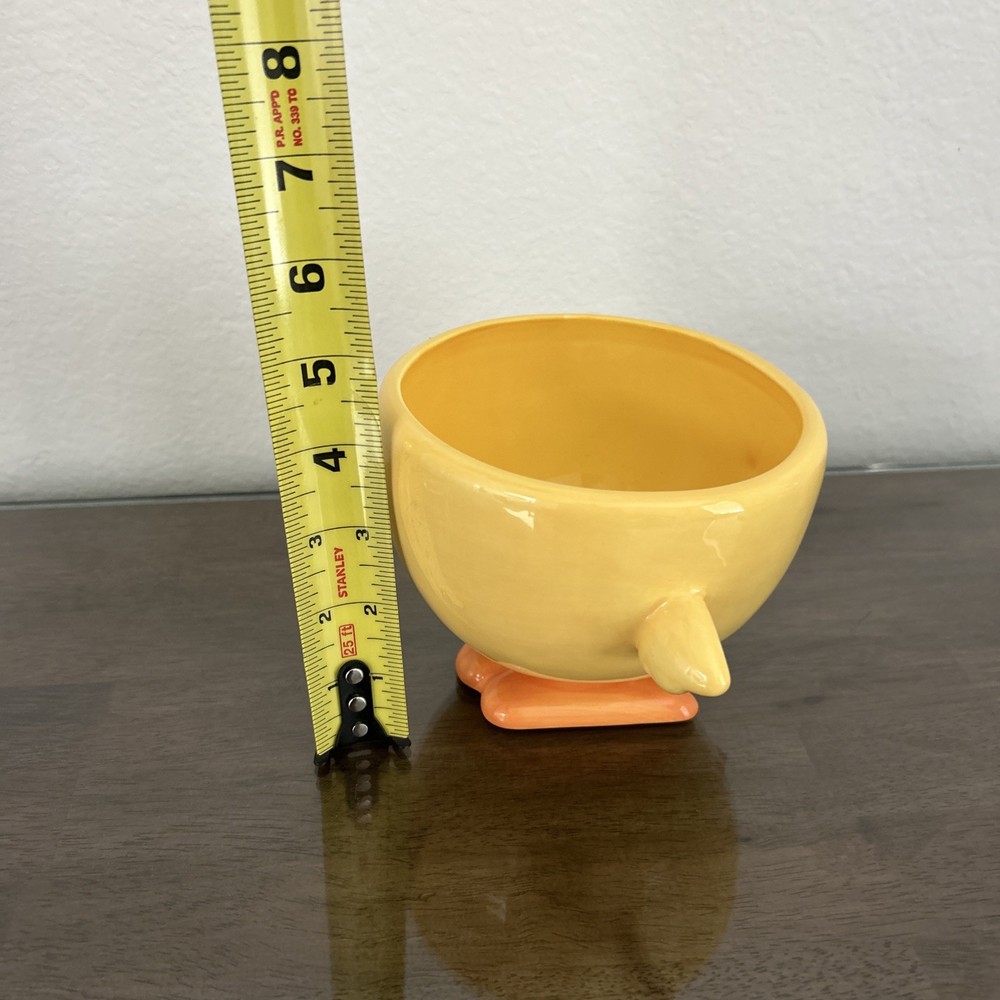 Hallmark Easter Candy Container -planter Dish - Yellow Chick Ceramic Bowl
