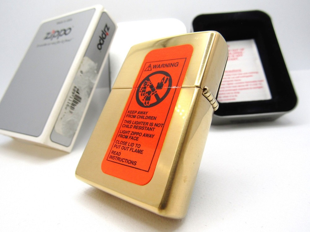 Barrett Smythe Lion Leo Solid Brass Zippo 2000 Unfired Rare