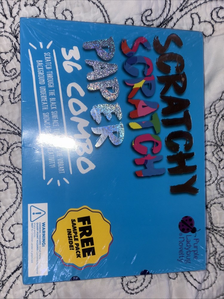 Purple Ladybug Novelty Scratchy Scratch Paper 36 Combo Pack