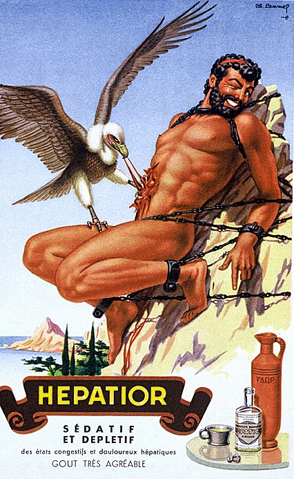 Hepatior Vintage French Ad Poster - c1930s by René Gruau - 24x36” 🍷✨