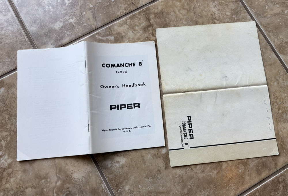 PIPER Comanche "B" OWNER’S HANDBOOK