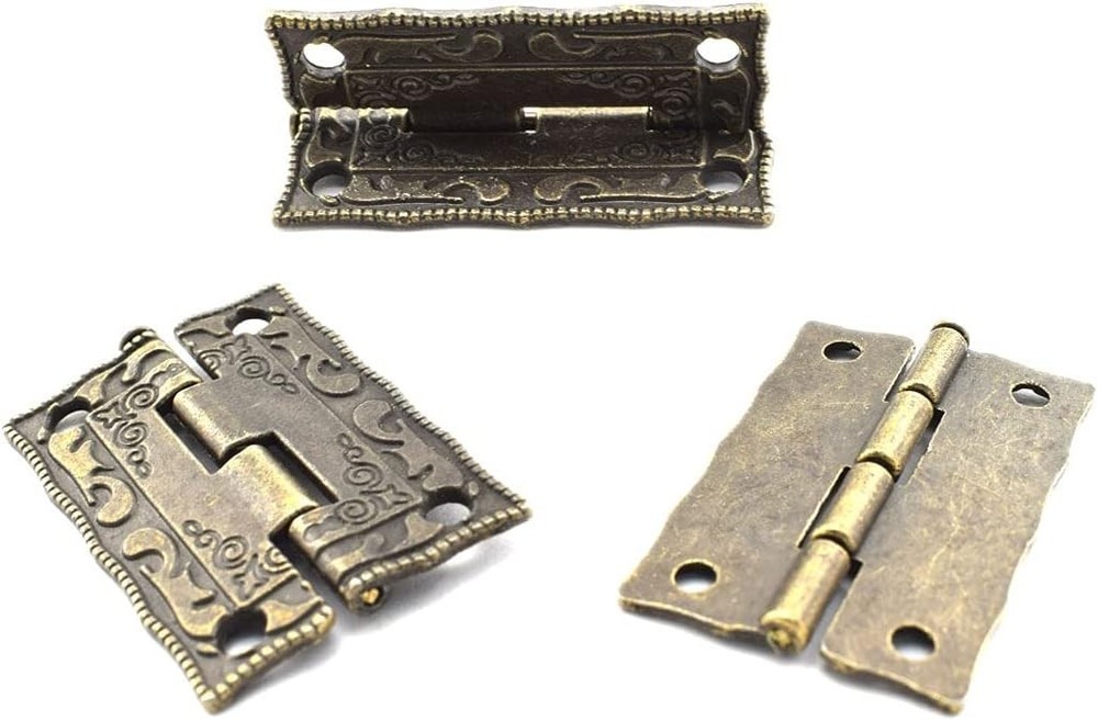Antique Bronze Decorative Hinges Pattern Carved Design Butt Folding Hinge with S