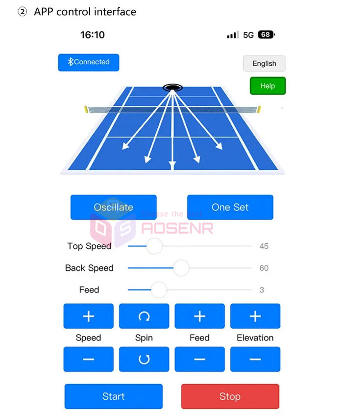Practice Tennis Padel Ball Machine For Playing And Training APP Remote Control