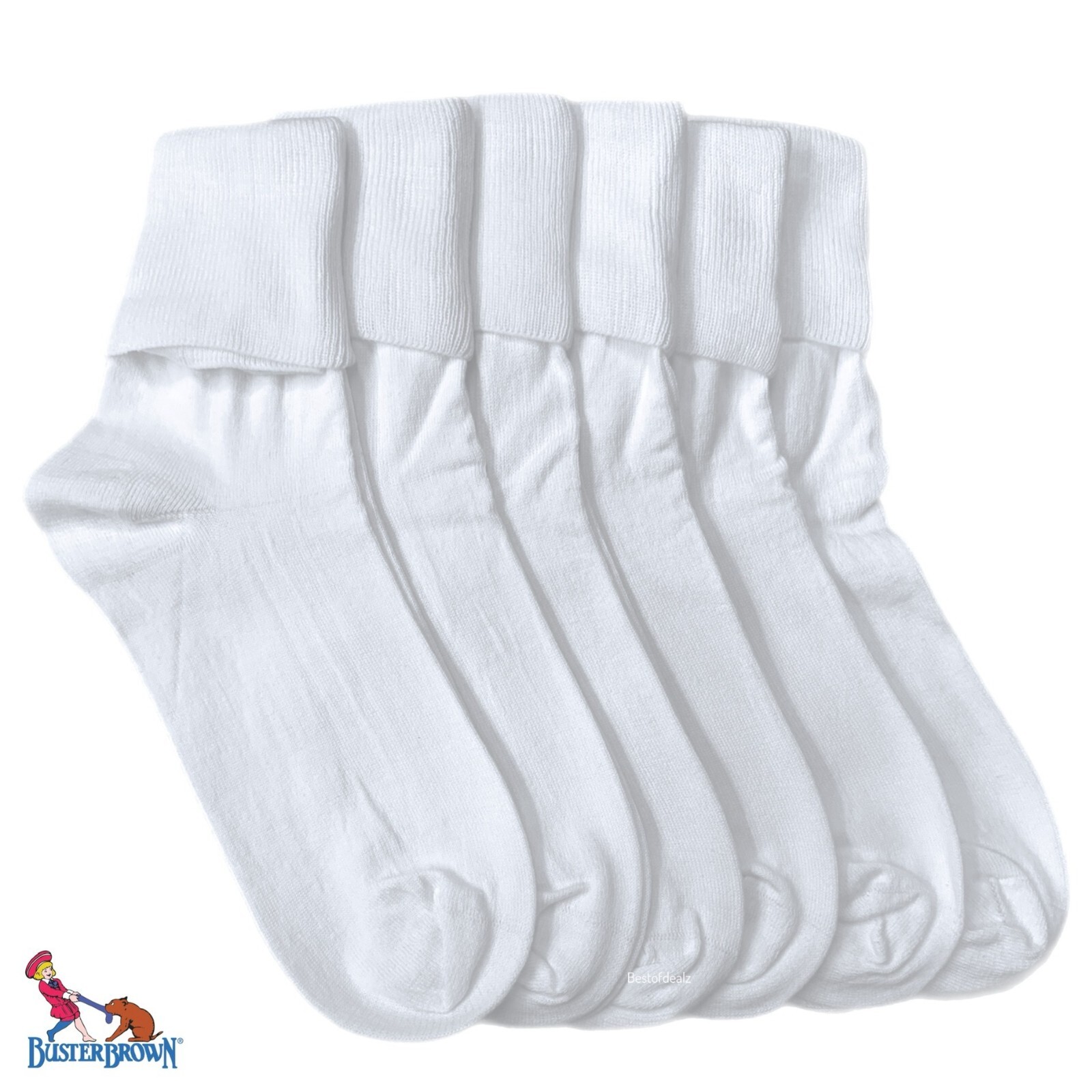 BUSTER BROWN Womens Cotton Socks Bobby Socks 100% Cotton Ankle Socks for Women