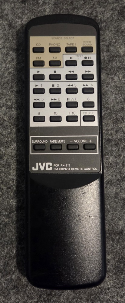 JVC RM-SR212U Remote Control for RX-212 - Working, No Packaging