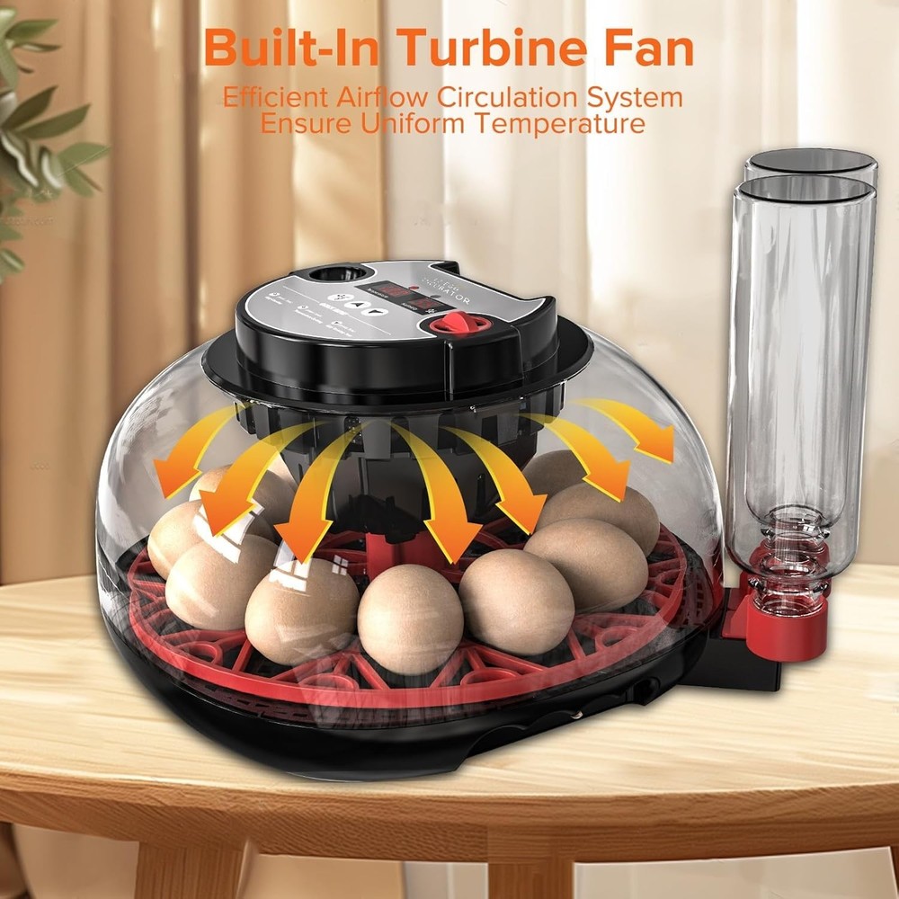 Incubator with Automatic Egg Turning and Humidity Control, Incubators for Hat...