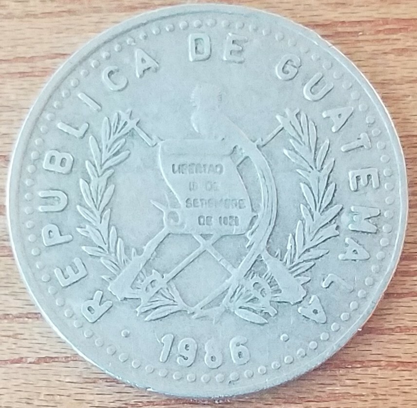 Guatemala 10 Centavos 1986 VG