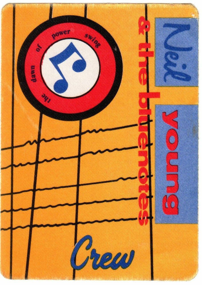 Neil Young & The Bluenotes 1988 Tour Cloth Crew Backstage Pass