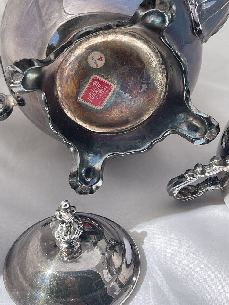 F B Rogers Silver Company Tea Server Cream Sugar Set Pitcher Special Holiday
