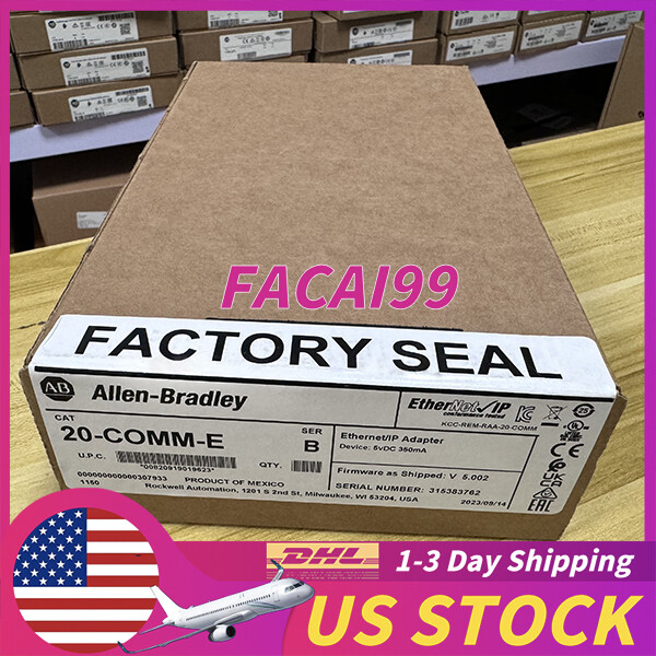 New Sealed 20-COMM-E Allen-Bradley 20-COMM-E SER B Ethernet/IP Adapter