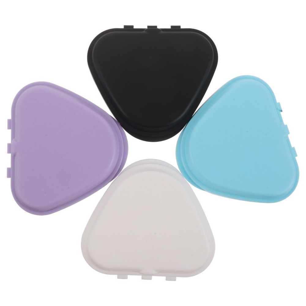 4 Pcs Retainer Portable Cleaning Case Denture Storage Box Compact Plastic