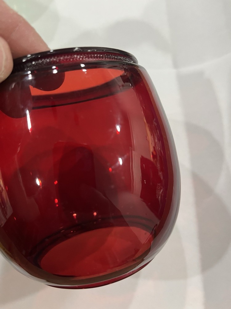 4" Red Glass Replacement Globe for Barn or Railroad Lantern