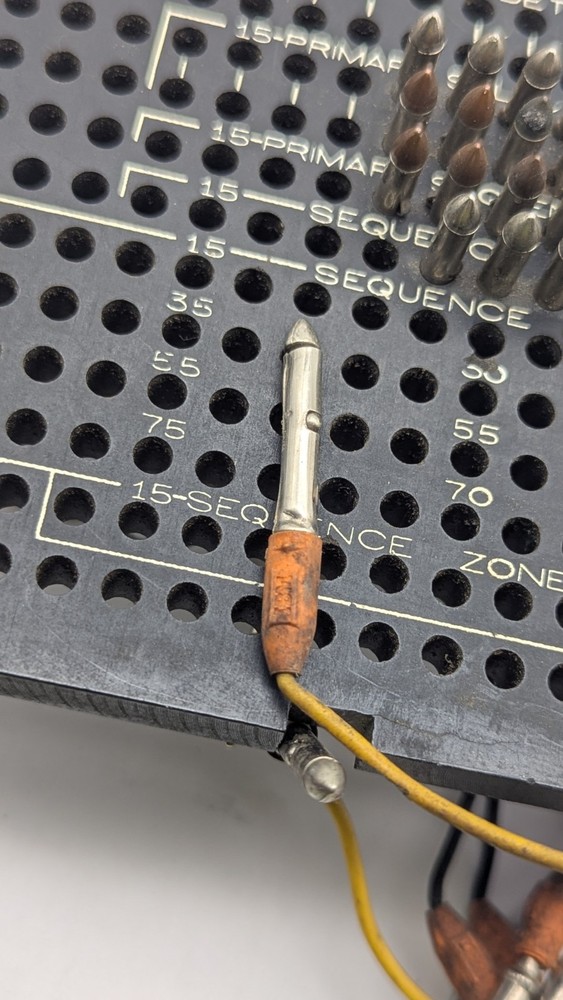 Vintage IBM 601059 MACHINE Plugboard Control Panel FOR DISPLAY