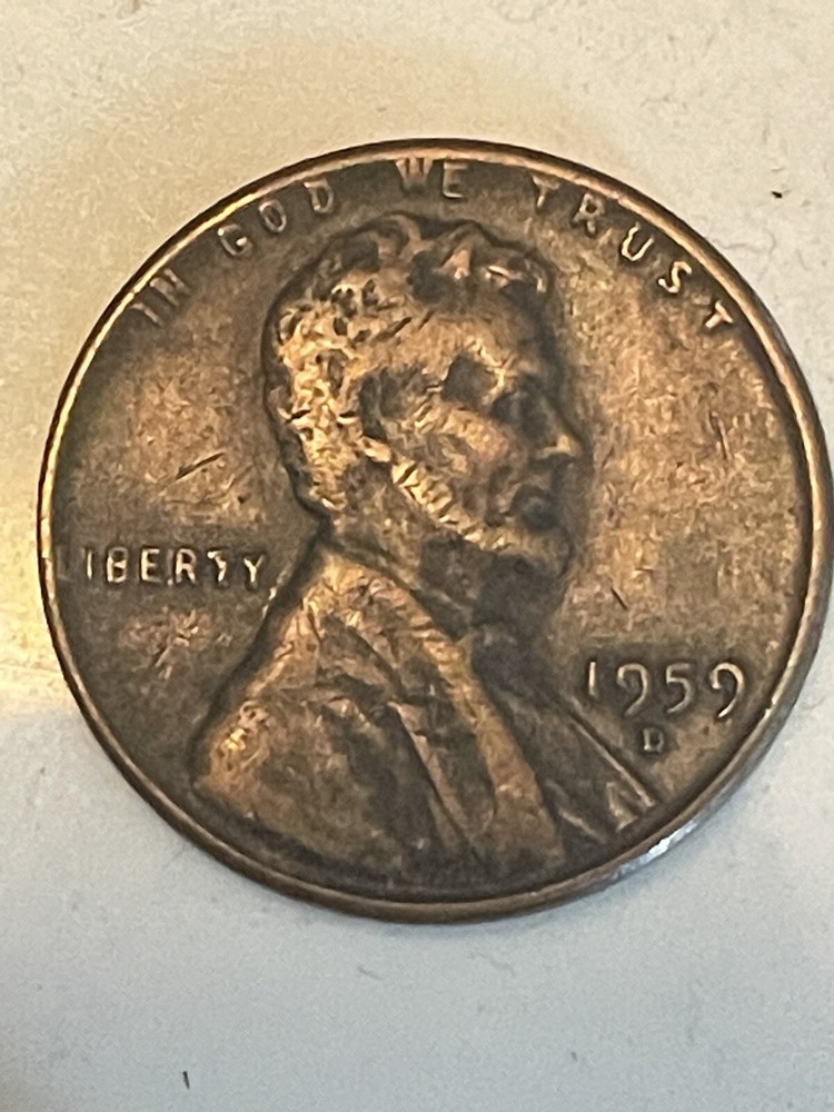 1959 D Lincoln Penny Rare With Multiple Errors
