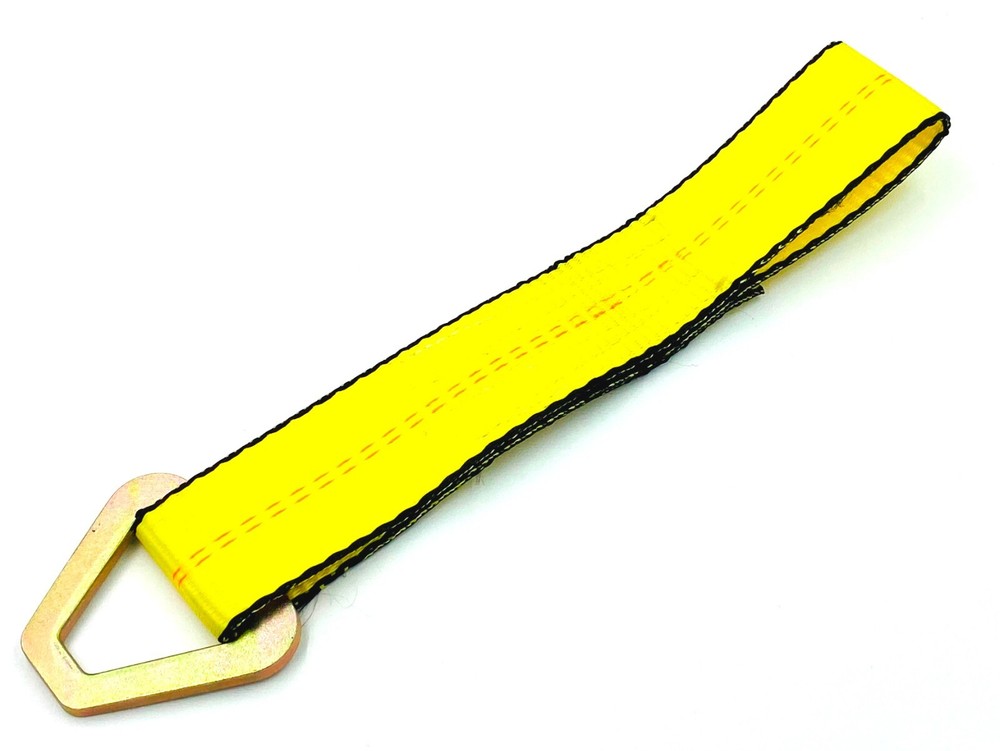 (2) 2" Ratchet Strap Replacement Fixed End D Ring Flatbed Truck Trailer Tie Down