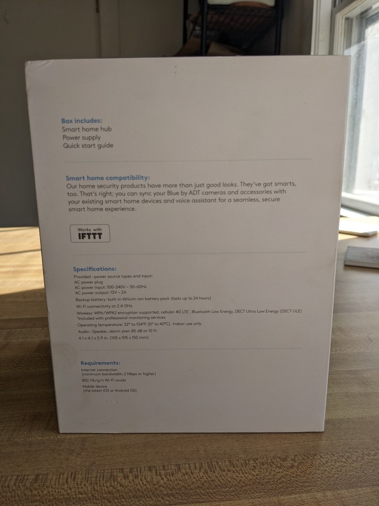 ADT Blue Smart Home Hub (S40LR0-01) Security System