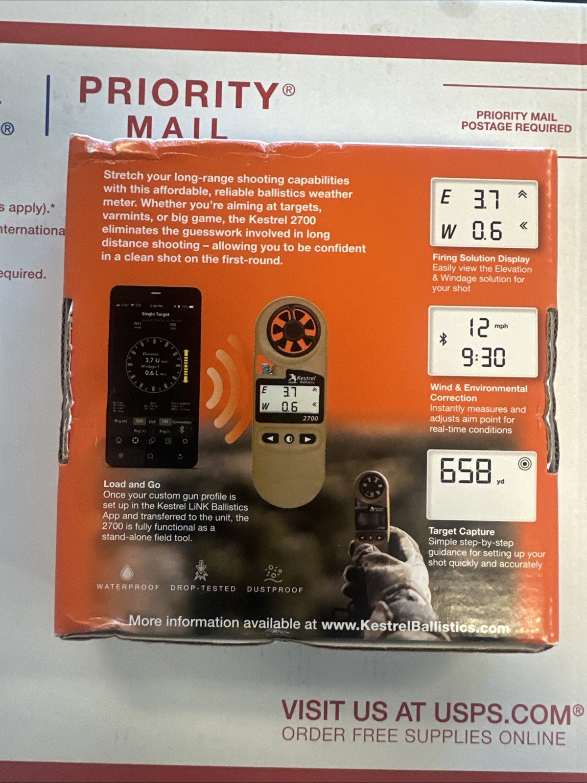 Kestrel 2700 Ballistic Weather Meter Tan LNIB Tested Working FREE SHIPPING !