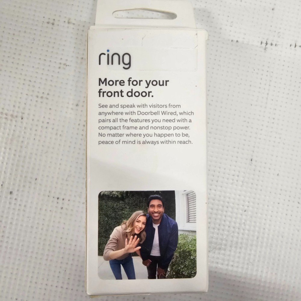 Ring Video Doorbell Wired Black Two-Way Talk (open box missing tool)