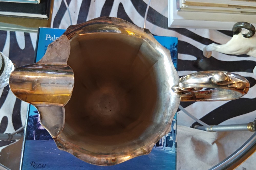 VINTAGE SILVERPLATE FOOTED WATER PITCHER