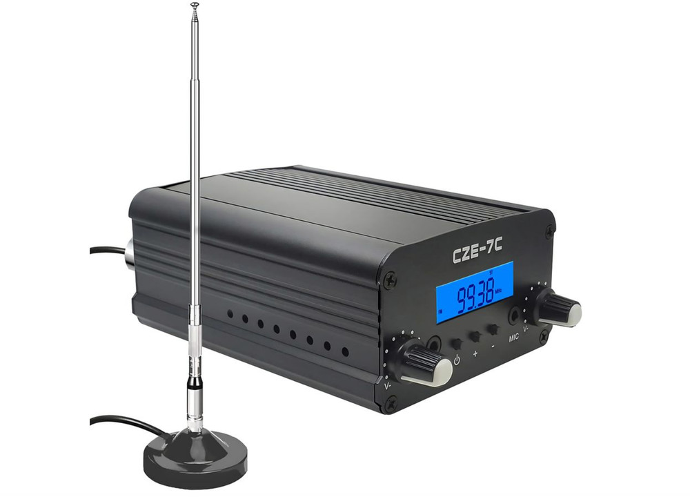 AZWang 1000 Meters FM Transmitter 17W Long Range FM Broadcast Transmitter