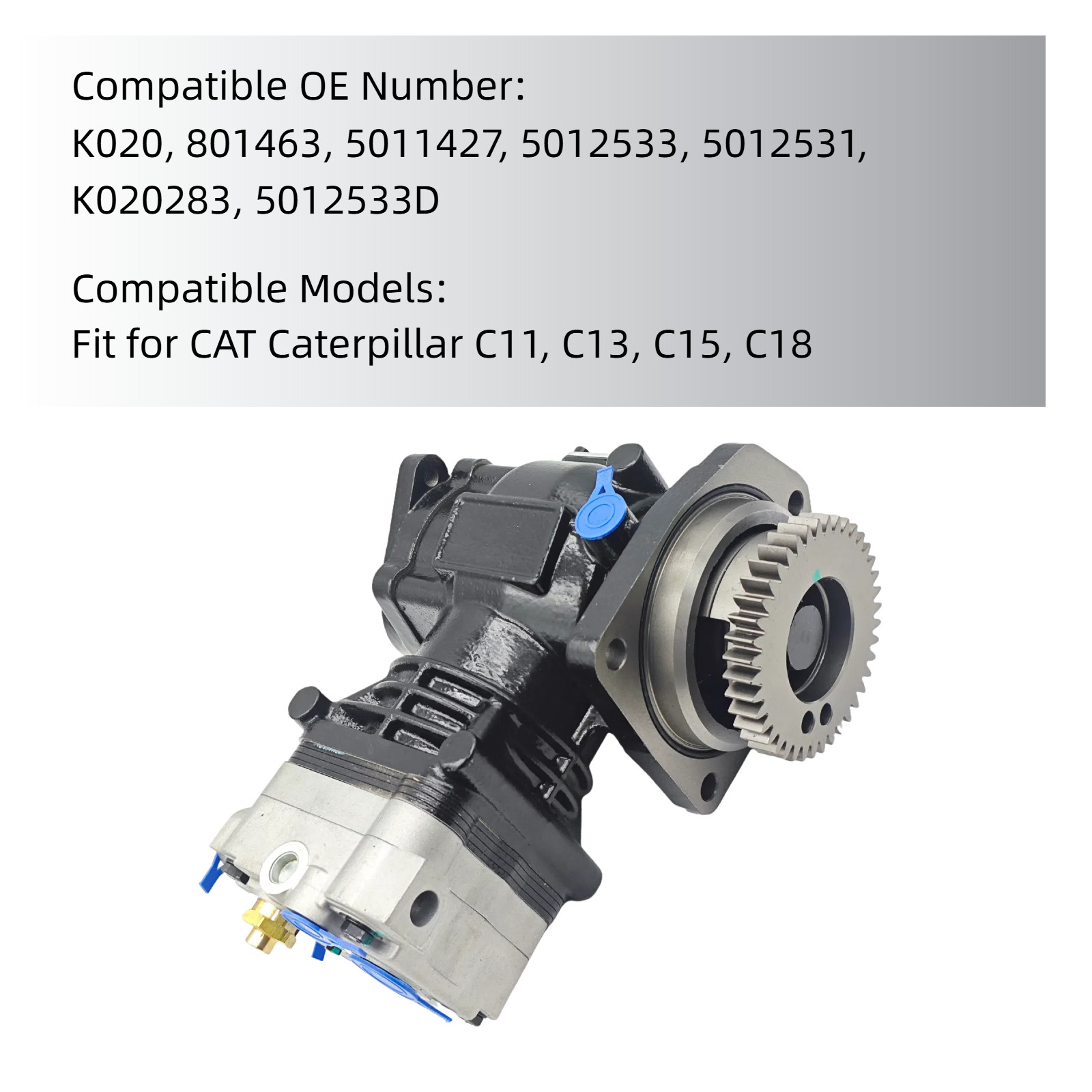 Air Compressor For CAT Caterpillar C11 C13 C15 C18 801463 5012533 5011427 NEW