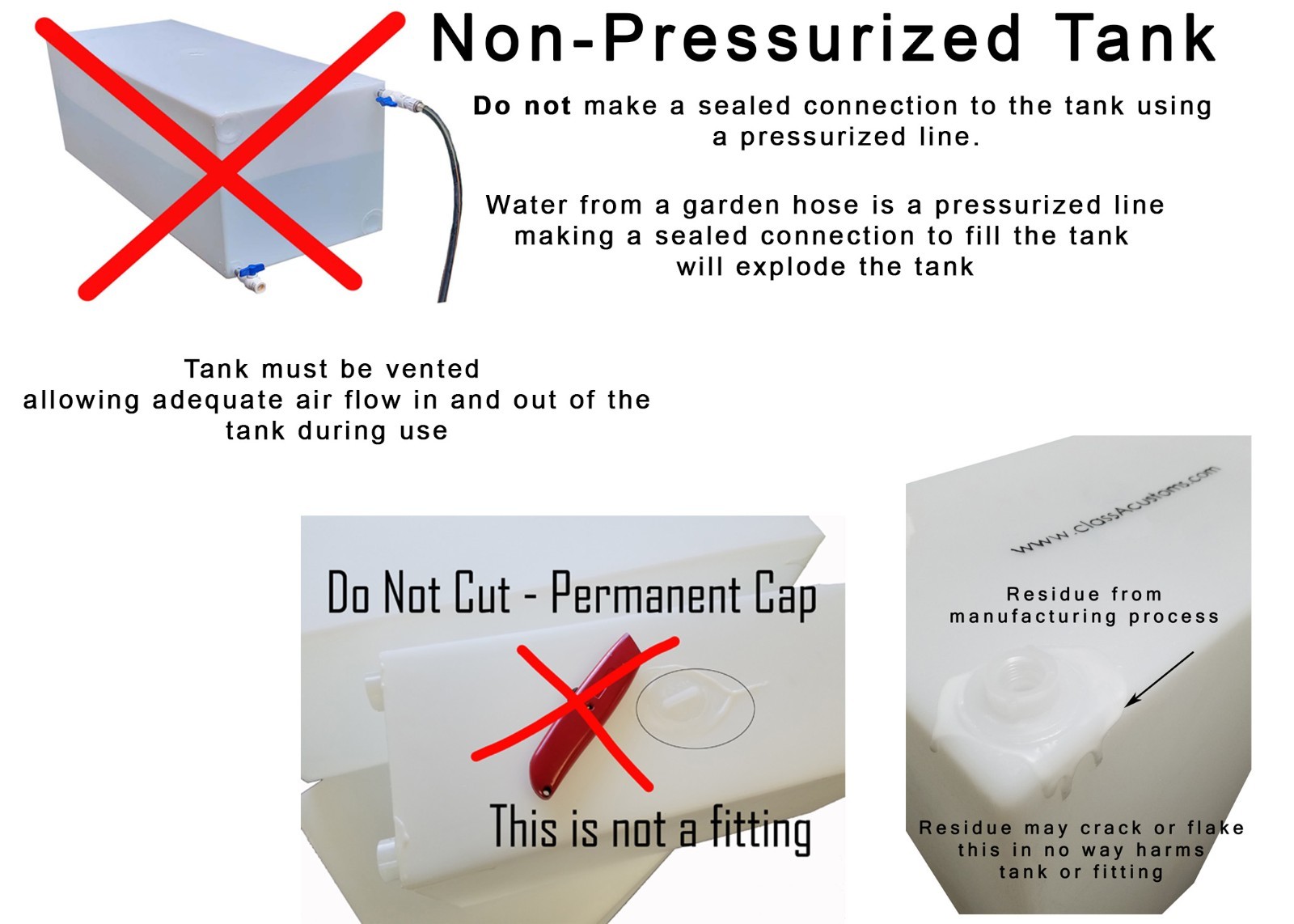 50 Gallon Fresh Water Holding Tank & 12 Volt Water PUMP ~~T-5000-CAC-WP-12V30