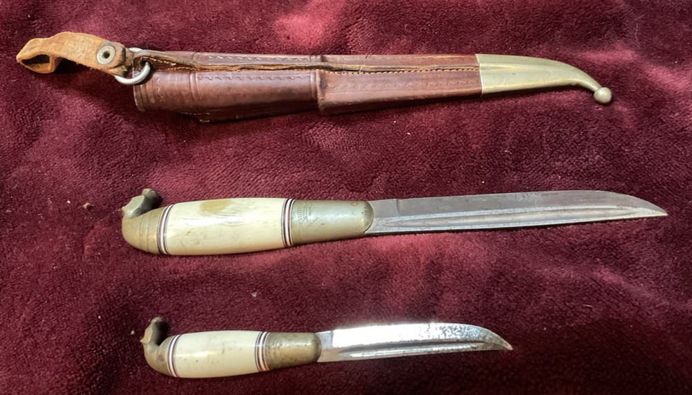 Horsehead Double Puuko Knife, rare handle