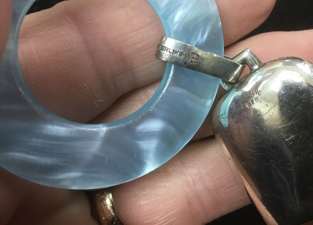 Baby teether rattle with birth data ready to be engraved Web sterling silver