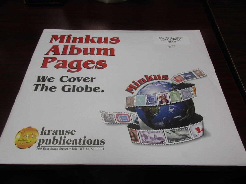 "MINKUS"ALBUM  PAGES 1996 SUPPLEMENT CHINA/TAIWAN  #MCT01  W/FREE SHP.