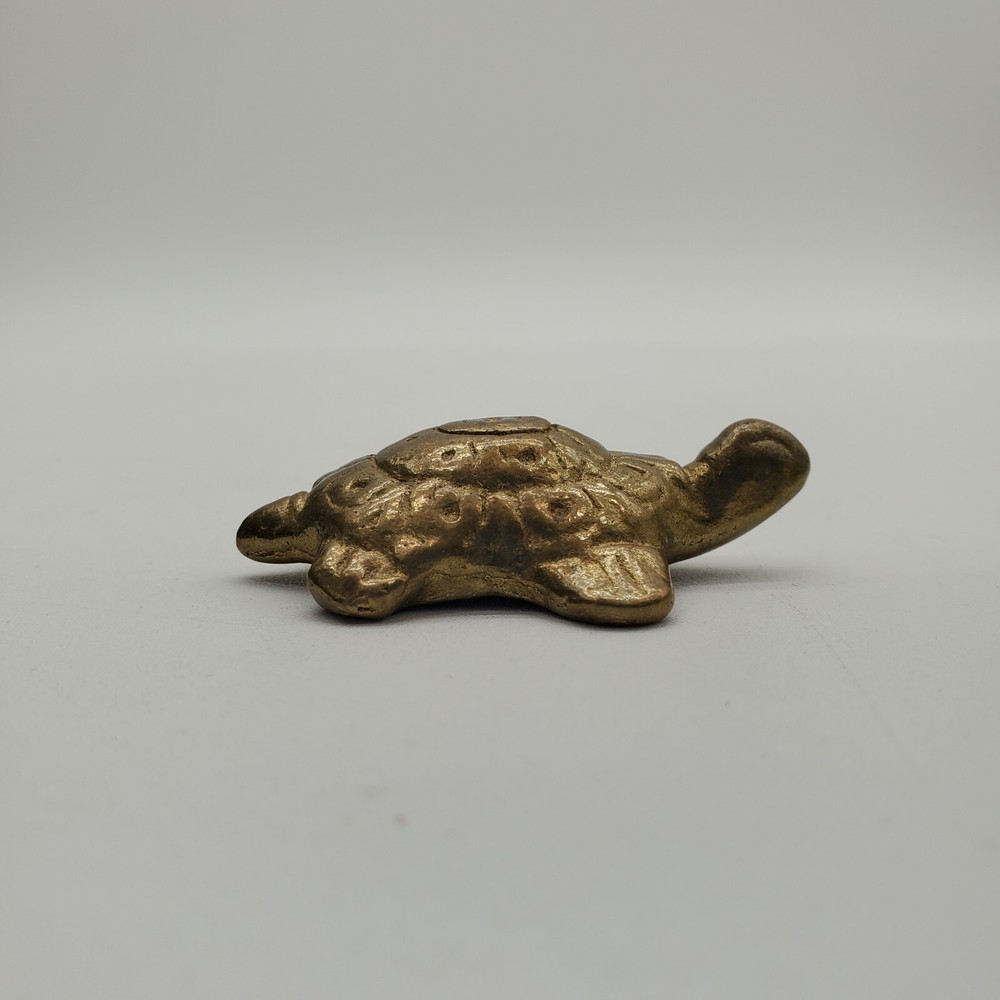 Miniature Brass Turtle Figurine