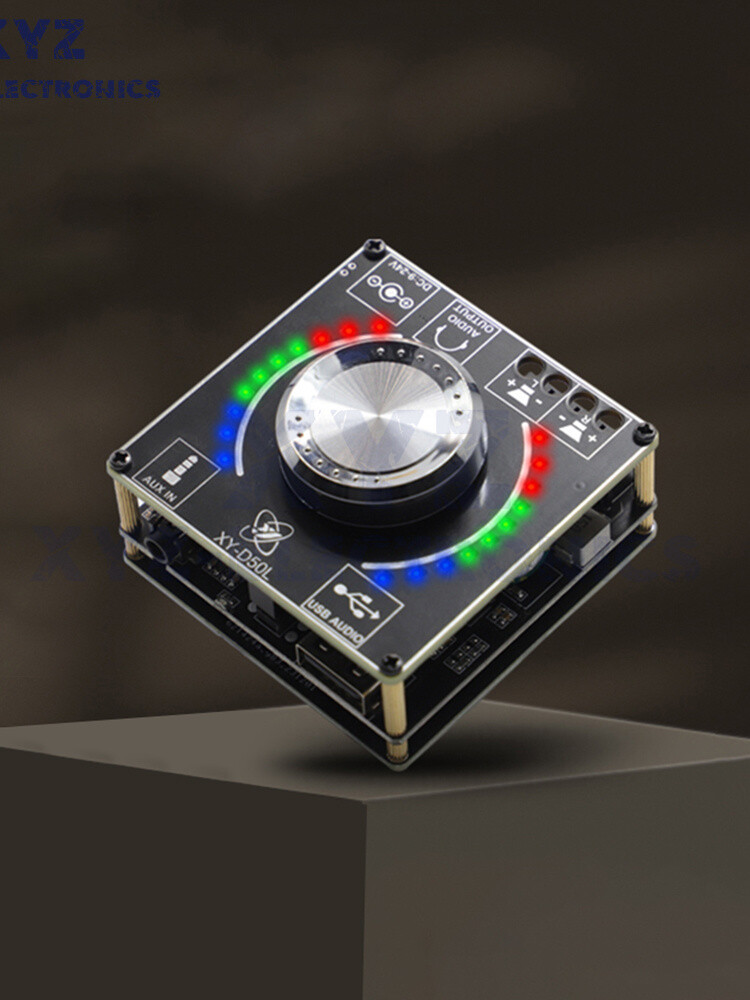 D50L Stereo Bluetooth 5.1 Audio Digital Power Amplifier Board Light APP Control