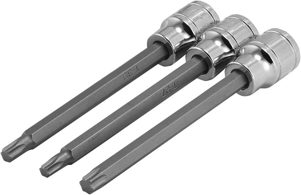 NEIKO 10080A 3/8” Drive Extra Long Torx Star Bit Socket 7 Piece, Extra-Long