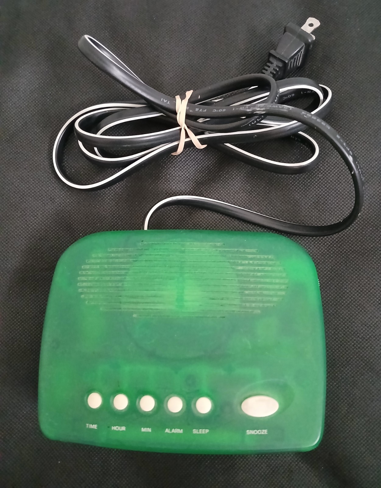 Vintage 2000 Curtis Clear Green LED AM/FM Alarm Clock