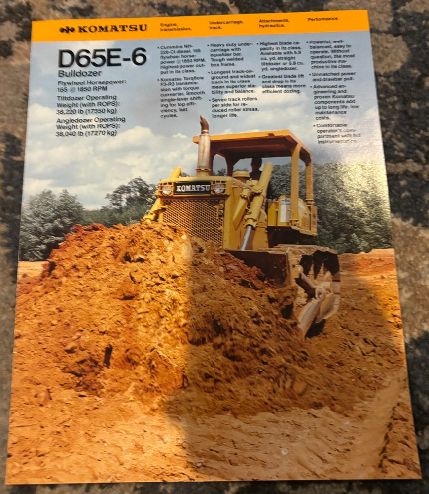 Komatsu D65E Crawler Dozer Brochure AMIL25