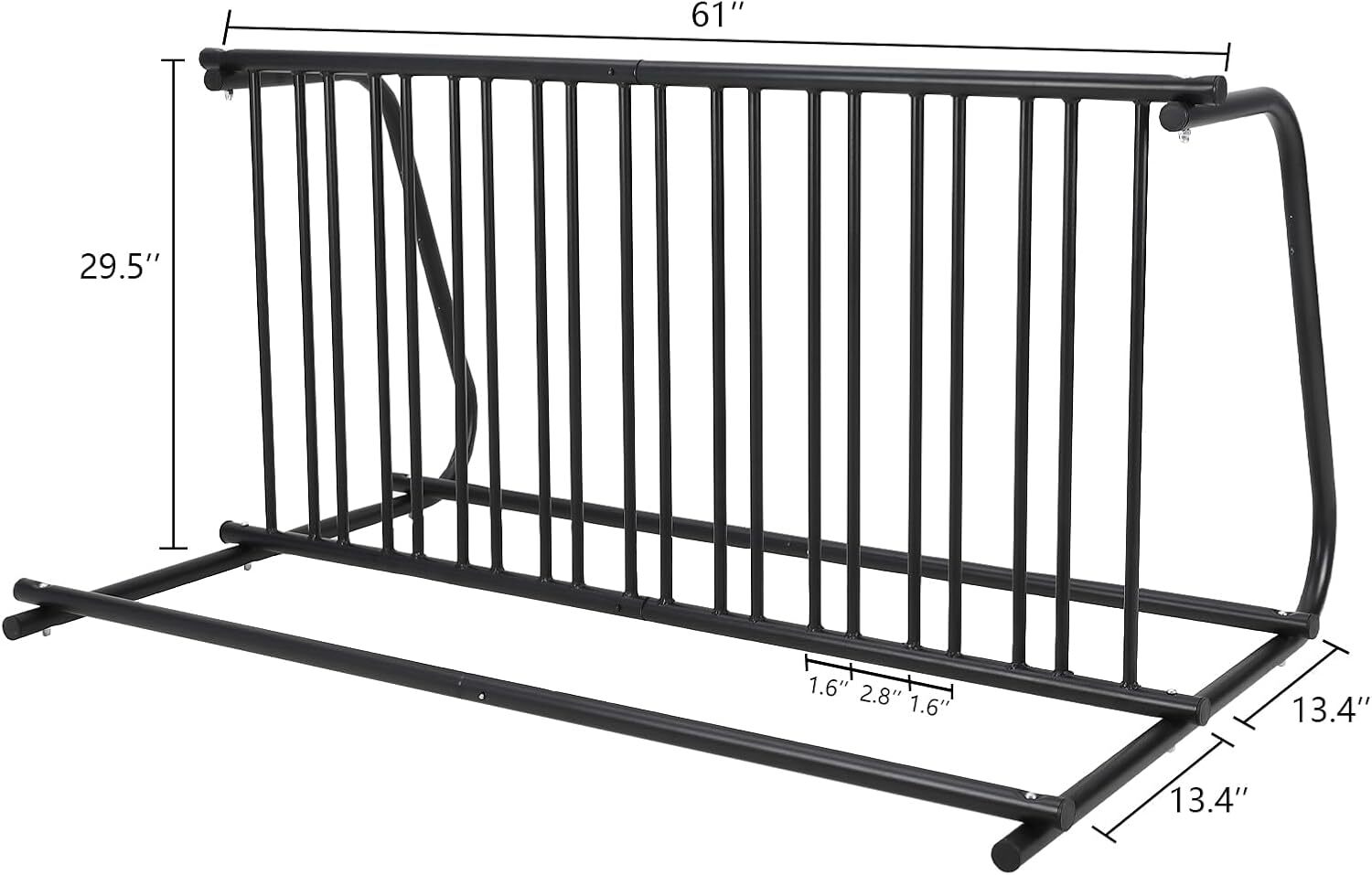 Floor Grid Bike Rack Stand 10-Bike Capacity Dual Side Bike Storage Parking Stand