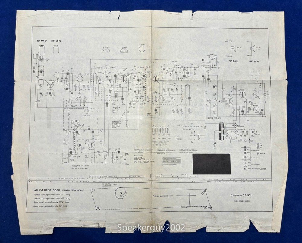 Original Grundig Schematic - Chassis CS 50U